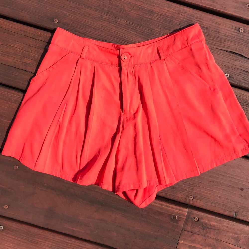 Bright red/coral shorts